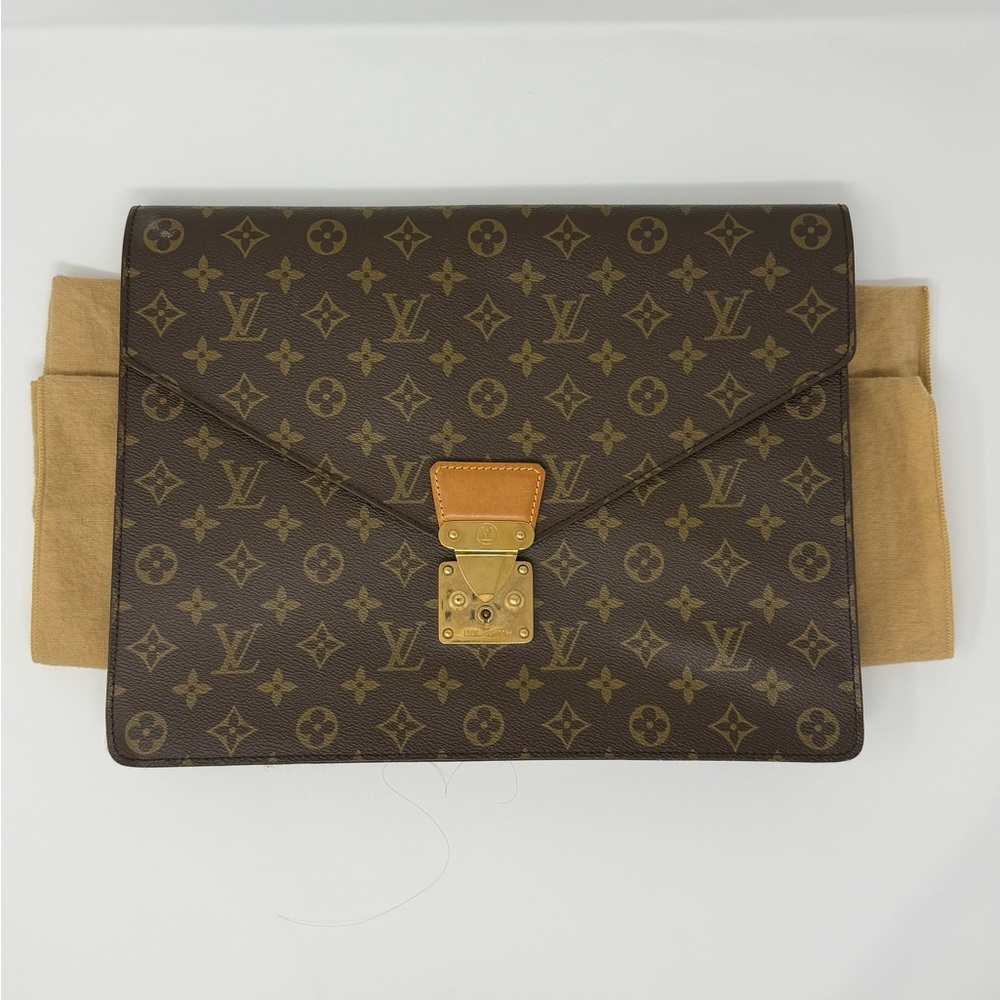 Louis Vuitton Monogram Porte-Document Sénateur Vintage Portfolio Laptop Case - Picture 5 of 16